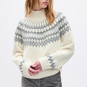 Gap Fair Isle Mock Neck Sweater